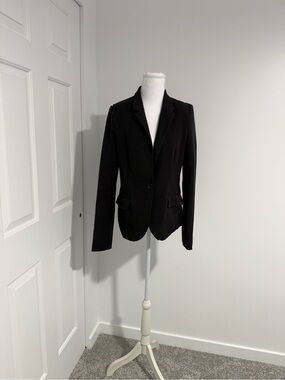 Ambiance Black Single-Button Tailored Blazer